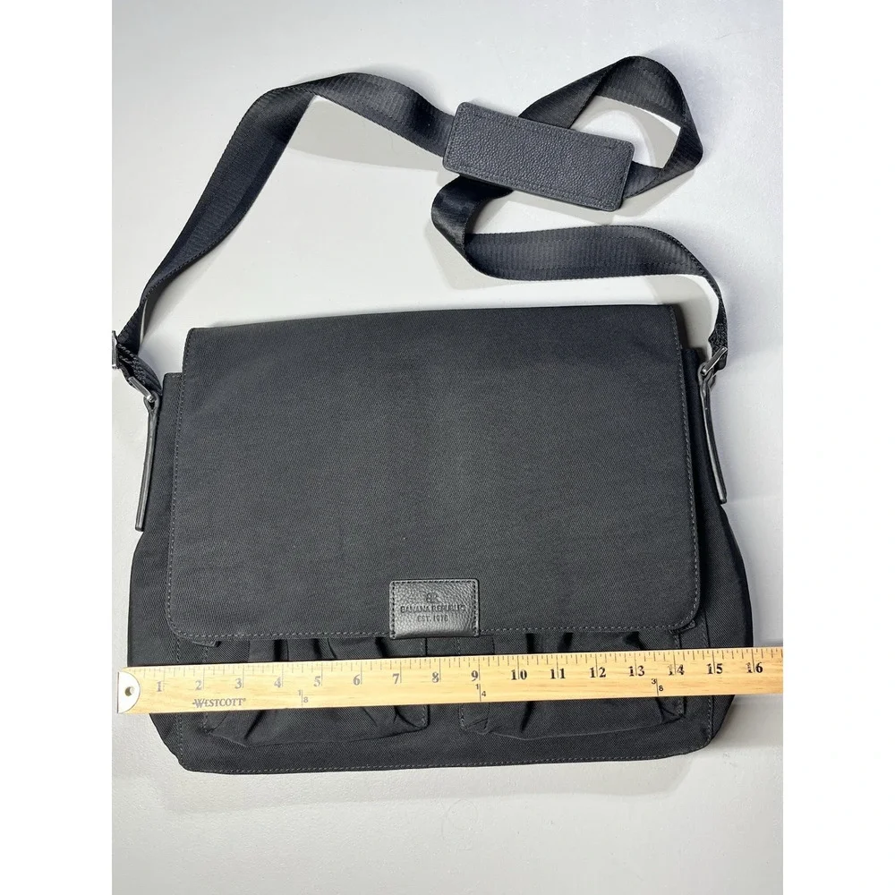 Banana Republic Messenger Laptop Travel Bag Black Crossbody Briefcase